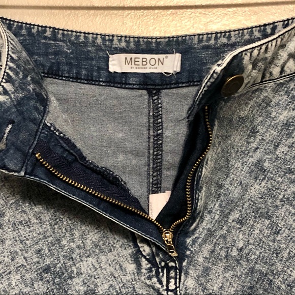 Mebon Machine Jeans Chambray Flare Skirt - Picture 4 of 6